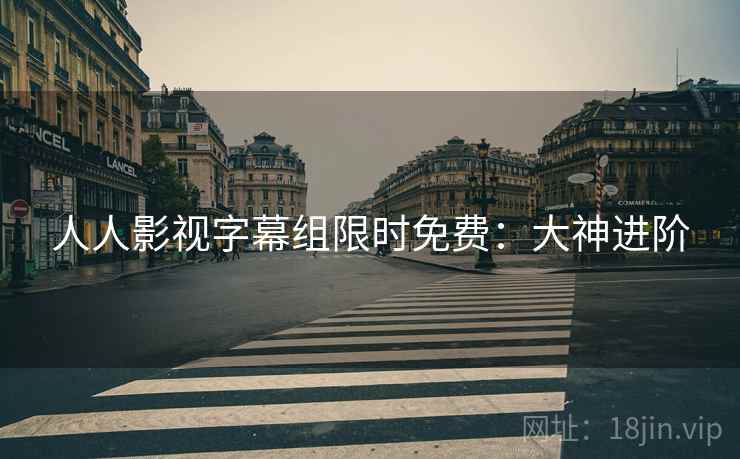 人人影视字幕组限时免费：大神进阶
